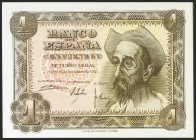 1 Peseta. 19 de Noviembre de 1951. Serie B. (Edifil 2021: 461a). Apresto original. SC.