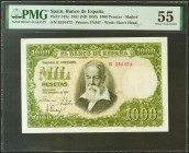 1000 Pesetas. 31 de Diciembre de 1951. Serie B. (Edifil 2021: 463a, Pick: 143a). EBC+. Encapsulado PMG55.