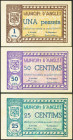 ANGLES (GERONA). 25 Céntimos, 50 Céntimos y 1 Peseta. (González: 6289/91). Serie completa. SC-.