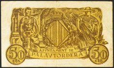 PALAUTORDERA (BARCELONA). 50 Céntimos. (1937ca). (González: 9131). MBC.