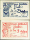PREMIA DE MAR (BARCELONA). 5 Céntimos y 25 Céntimos. (1937ca). (González: 9456/57). SC-.