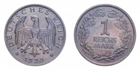 GERMANIA WEIMAR REPUBLIC 1 REICHSMARK 1925 A AG. 4,98 GR. qSPL (PATINATA)