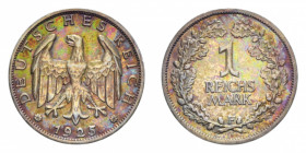 GERMANIA WEIMAR REPUBLIC 1 REICHSMARK 1925 F AG. 5,02 GR. BB-SPL (PATINATA)
