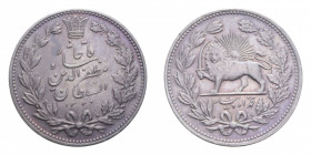 IRAN 5000 DINARS 1320 (1902) AG. 22,85 GR. qSPL