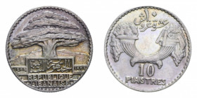 LIBANO 10 PIASTRE 1929 AG. 2 GR. qSPL