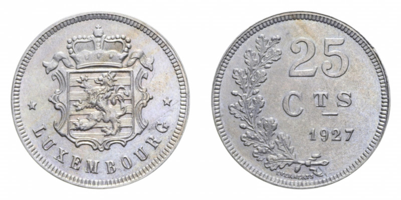 LUSSEMBURGO 25 CENTIMES 1927 NI. 5,48 GR. qFDC