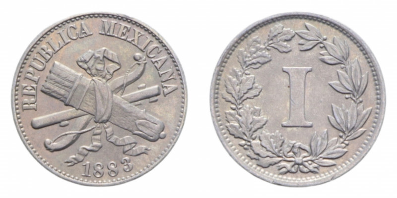 MESSICO 1 CENTAVO 1883 NI. 2,01 GR. qFDC