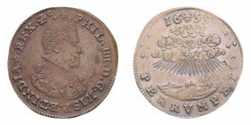 OLANDA COLONIA SPAGNOLA PHILIPPE IV TOKEN 1659 CU. 6,05 GR. SPL