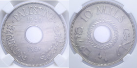 PALESTINA 10 MILS 1940 NI. 6,50 GR. MS 62 (SIGILLATA CLASSICAL COIN GRADING AA761272)