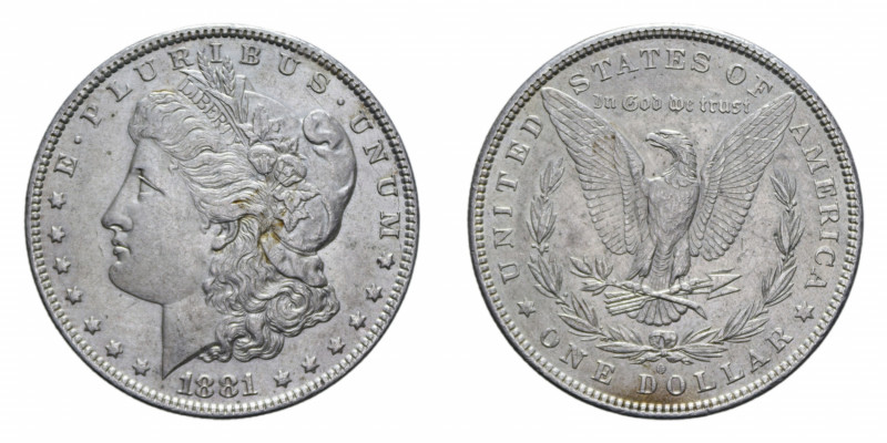 USA DOLLARO 1881 O MORGAN AG. 26,75 GR. qSPL