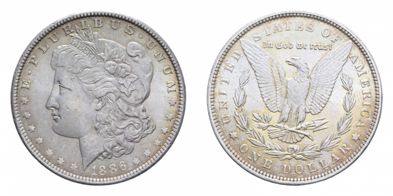 USA DOLLARO 1886 MORGAN AG. 26,78 GR. FDC (SEGNETTI)