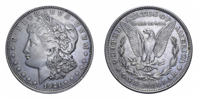 USA DOLLARO 1921 MORGAN AG. 26,73 GR. BB-SPL