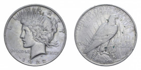 USA DOLLARO 1922 D PACE AG. 26,73 GR. BB+