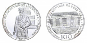VENEZUELA 100 BOLIVARE 1983 SIMON BOLIVAR AG. 31,10 GR. PROOF