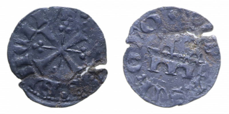 ASCOLI AUTONOME (SEC. XIII-XIV) QUATTRINO 1° TIPO MI. 0,88 GR. qBB