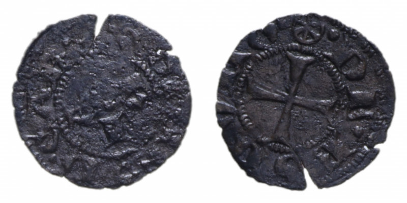 ASCOLI CONTE I DA CARRARA (1414-1420) DENARO O PICCIOLO R 0,35 GR. MI. BB