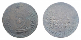 CIVITAVECCHIA PIO VI (1775-1779) 5 BAIOCCHI 1797 MADONNINA CU. 12,13 GR. qBB