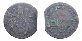 GUBBIO PIO VI (1775-1779) BAIOCCO S.D. CU. 10,01 GR. qBB