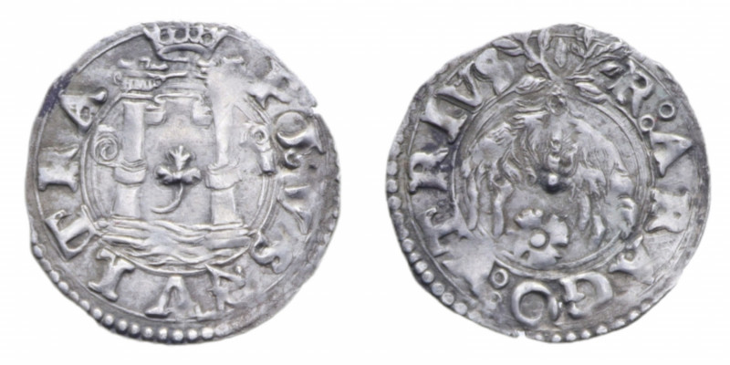 L'AQUILA CARLO V (1519-1556) CINQUINA NC MIR. 122 AG. 0,71 GR. BB
