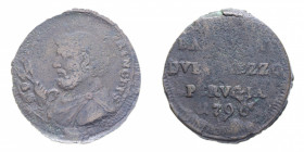 PERUGIA PIO VI (1775-1779) 2 1/2 BAIOCCHI 1796 SAMPIETRINO CU. 13,01 GR. MB-BB