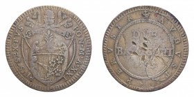 PERUGIA PIO VI (1775-1779) 2 BAIOCCHI 1795 R CU. 19,38 GR. BB/qBB