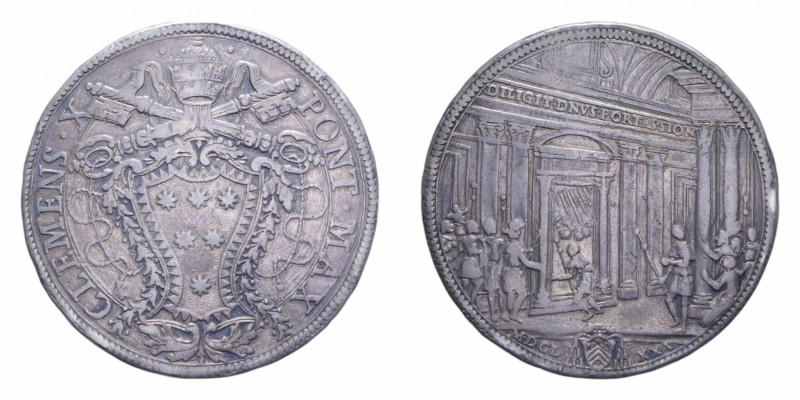 ROMA CLEMENTE X (1670-1676) PIASTRA 1675 GIUBILEO R AG. 31,05 GR. BB (COLPETTI A...