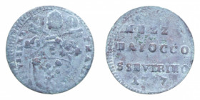 SAN SEVERINO PIO VI (1775-1779) MEZZO BAIOCCO 1797 CU. 3,87 GR. qBB