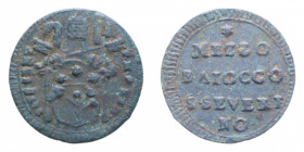 SAN SEVERINO PIO VI (1775-1779) MEZZO BAIOCCO S. DATA CU. 4,47 GR. qBB