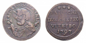 VITERBO PIO VI (1775-1779) 2 1/2 BAIOCCHI 1797 SAMPIETRINO MODULO RIDOTTO CU. 8,25 GR. qBB