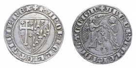 REGNO DI NAPOLI CARLO I D'ANGIO' (1266-1285) SALUTO D'ARGENTO (CARLINO) R MIR. 20 AG. 3,15 GR. BB+