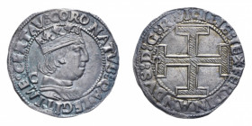 REGNO DI NAPOLI FERDINANDO I D'ARAGONA (1458-1494) CORONATO SIGLE C C MIR. 68/16 AG. 3,95 GR. SPL+