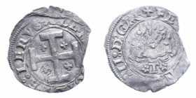 REGNO DI NAPOLI FERDINANDO II D'ARAGONA (1495-1496) CINQUINA R MIR.103 AG. 0,62 GR. BB (PARTE DEL TONDELLO MANCANTE)