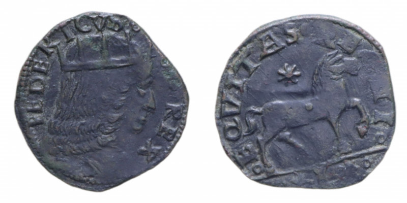 REGNO DI NAPOLI FEDERICO III (1496-1501) CAVALLO R MIR. 110/9 CU. 2,09 GR. BB+