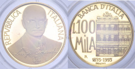 100000 LIRE 1993 BANCA D'ITALIA AU 15 GR. IN COFANETTO PROOF