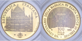 100000 LIRE 1995 BASILICA SANTA CROCE FIRENZE AU 15 GR. IN COFANETTO PROOF