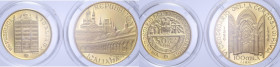 100000 + 50000 LIRE 1996 CERTOSA DI PAVIA + BATTISTERO DI PARMA AU 15+7,5 GR. IN COFANETTO PROOF