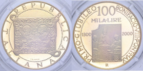 100000 LIRE 2000 PRIMO GIUBILEO AU 15 GR. IN COFANETTO PROOF