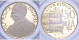 50000 LIRE 1993 BANCA D'ITALIA AU 7,5 GR. IN COFANETTO PROOF
