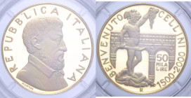 50000 LIRE 2000 BENVENUTO CELLINI AU 7,5 GR. IN COFANETTO PROOF