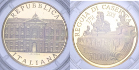 50000 LIRE 2001 REGGIA DI CASERTA AU 7,5 GR. IN COFANETTO PROOF
