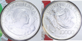 10000 LIRE 1997 TRICOLORE AG. 22 GR. IN FOLDER FDC
