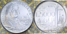 5000 LIRE 1997 CANALETTO AG. 18 GR. IN FOLDER FDC