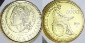 2000 LIRE 1999 MUSEO ROMANO AG. 16 GR. IN FOLDER FDC