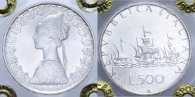 500 LIRE 1984 CARAVELLE AG. 11 GR. FDC (SIGILLATA GMA)