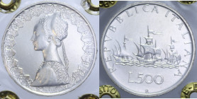 500 LIRE 1987 CARAVELLE NC AG. 11 GR. FDC (SIGILLATA GMA)
