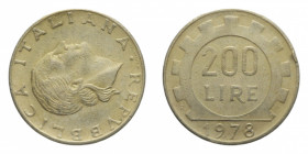 200 LIRE 1978 LAVORO ASSE RUOTATO 270° BA. 5,03 GR. BB+ (COLPO)