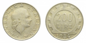 200 LIRE 1984 LAVORO TESTA PELATA BA. 5 GR. BB-SPL