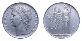 100 LIRE 1961 MINERVA AC. 8 GR. SPL