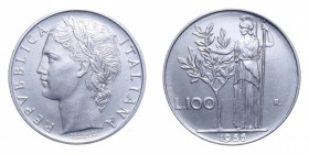 100 LIRE 1966 MINERVA AC. 8 GR. qFDC/FDC