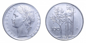 100 LIRE 1978 MINERVA DECENTRATA AC. 8,04 GR. BB-SPL